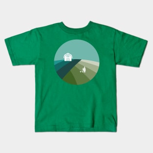 Simplified Farming Landscape Kids T-Shirt